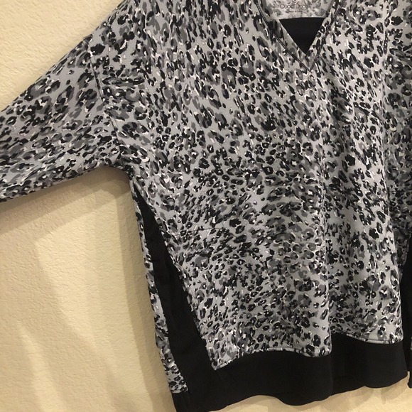 Cuddl Duds Women's Lightweight Comfort Hoodie Print Rib Trim Detail Large - Picture 9 of 11